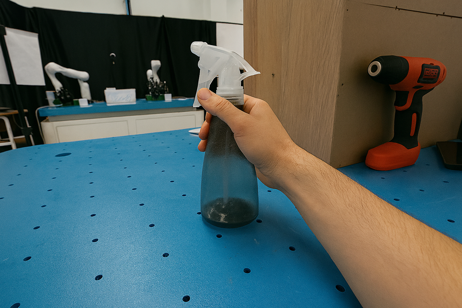 Generated grasp for Spray Bottle
