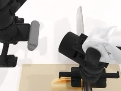 Repeated bread cutting task scene